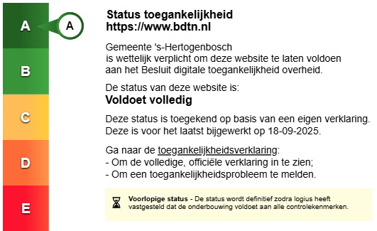 Status A Toegankelijkheidsverklaring 